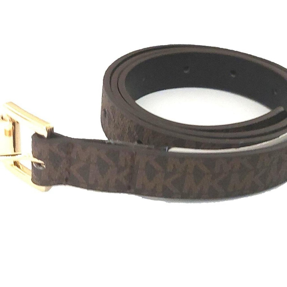 Michael Kors MK Brown Monogram Belt Size Medium - Picture 4 of 8
